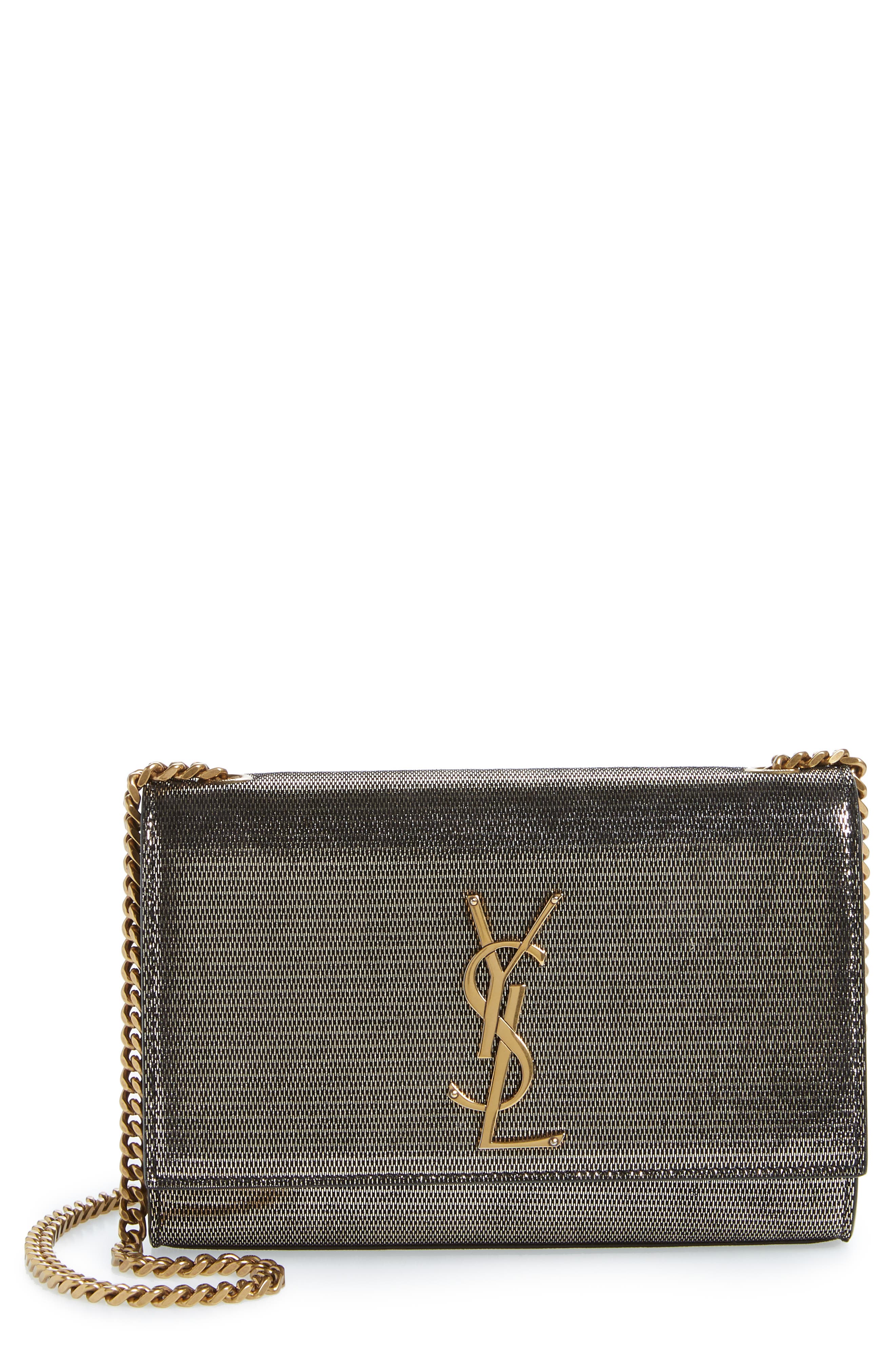 Saint Laurent Small Kate Lambskin Chain Crossbody Bag, Main, color, 