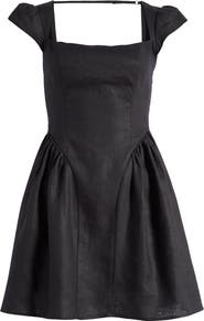 Reformation Oaklyn Cap Sleeve Linen Minidress