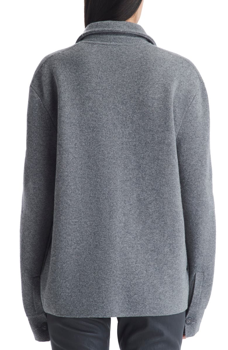 TWP New Theo Cashmere Shirt Jacket, Alternate, color, Medium Heather Grey