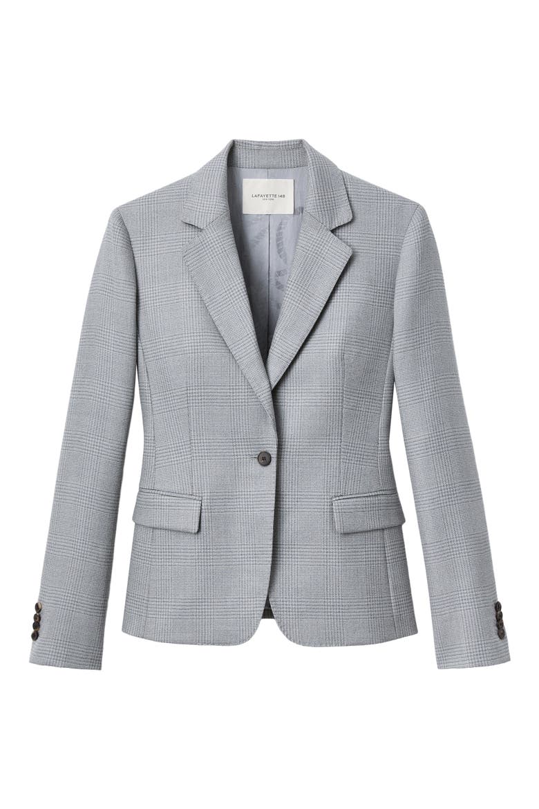 Single Button Wool Blazer, Alternate, color, NICKEL MULTI