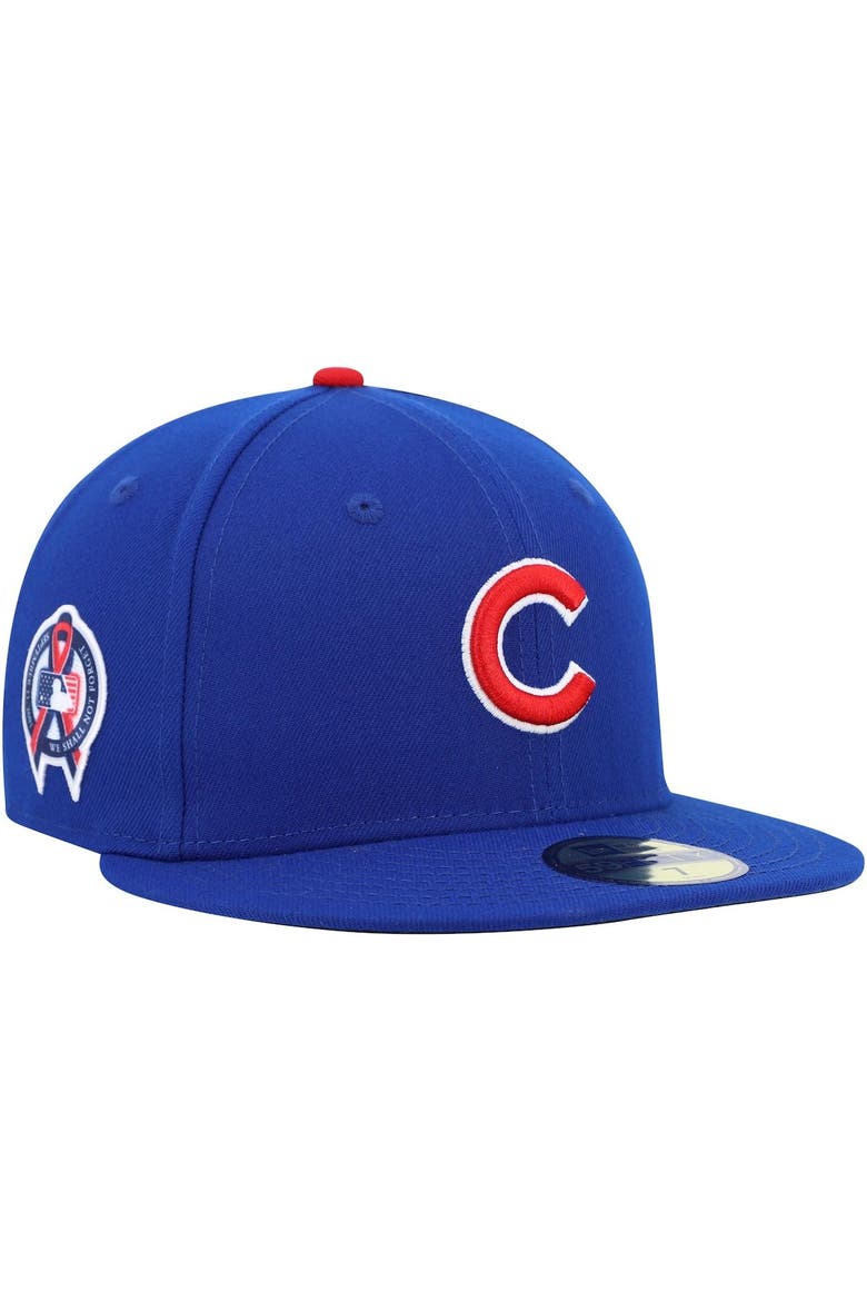 Men's New Era Royal Chicago Cubs 9/11 Memorial Side Patch 59FIFTY Fitted Hat, Alternate, color, Royal