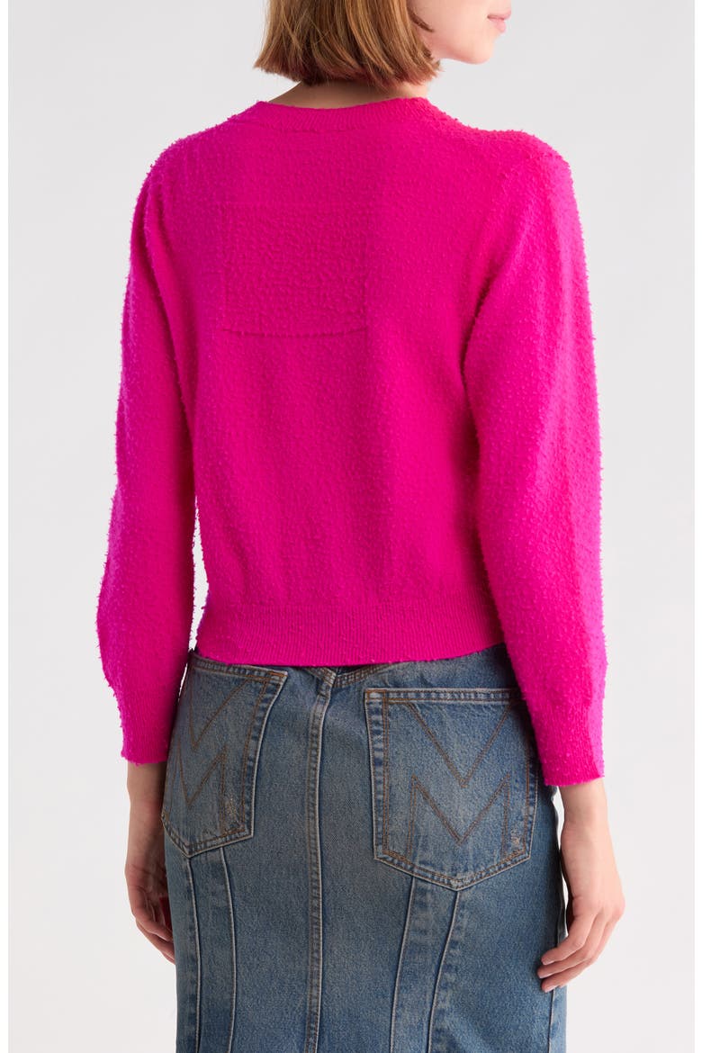 Pilled Hook and Eye Wool Cardigan, Alternate, color, HOT PINK