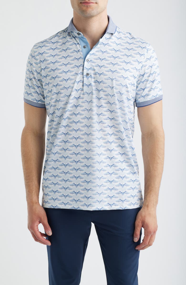 Greyson Silver Stilt Performance Polo, Main, color, Arctic