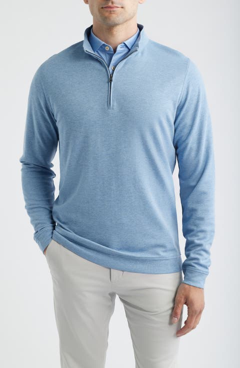 Comfort Interlock Organic Cotton Blend Quarter Zip Pullover
