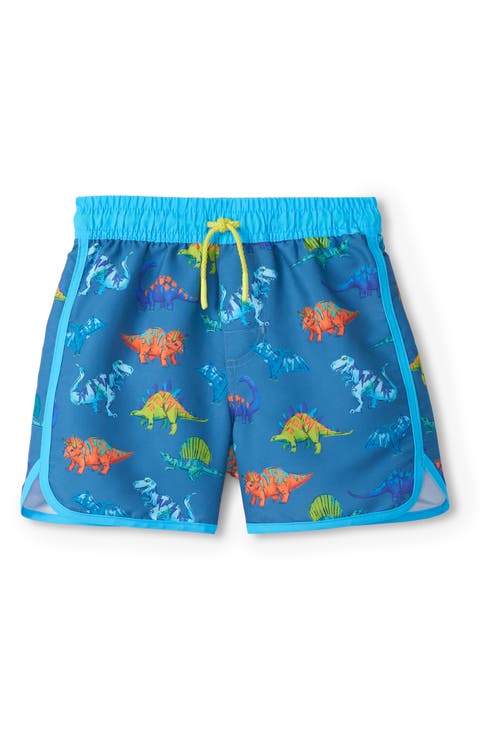Kids' Dino Party Print Swim Trunks (Toddler)