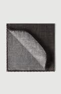 Brunello Cucinelli Silk pocket square with printed logo