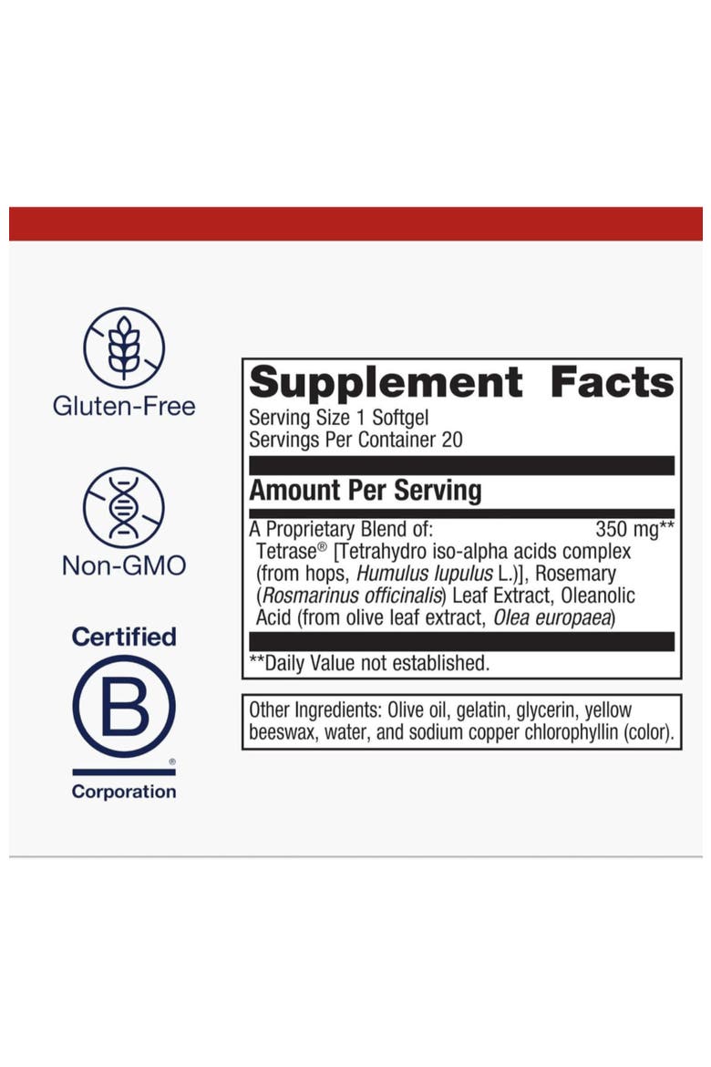 Kaprex Joint Support Supplement with Hops Rosemary and Olive Leaf Extracts 20 Softgels, Alternate, color, None