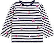 JOJO MAMAN BEBE Embroidered Long Sleeve Cotton Top