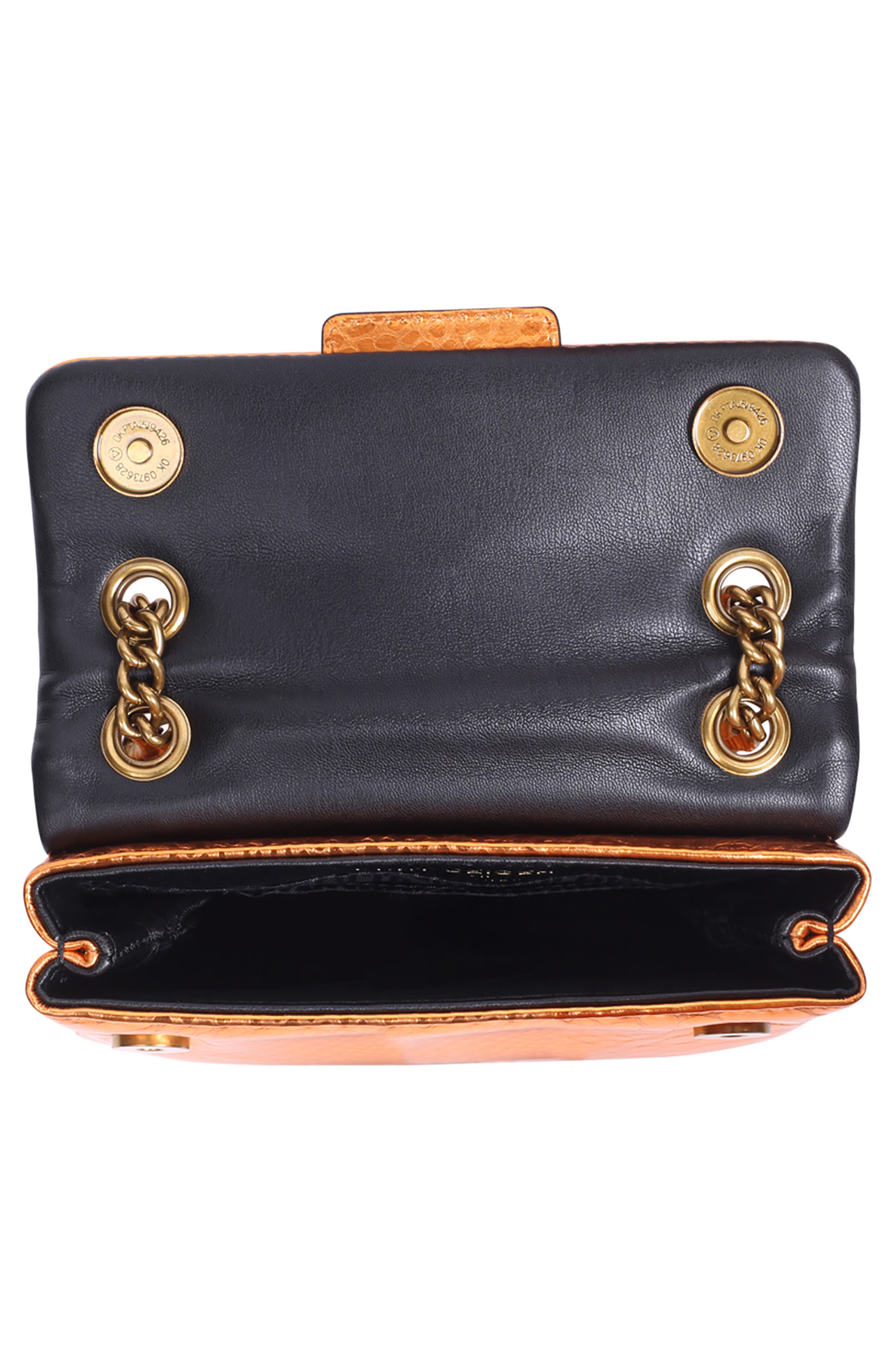 Kurt Geiger London Rainbow Shop Mini Kensington Metallic Leather Crossbody Bag, Alternate, color, 