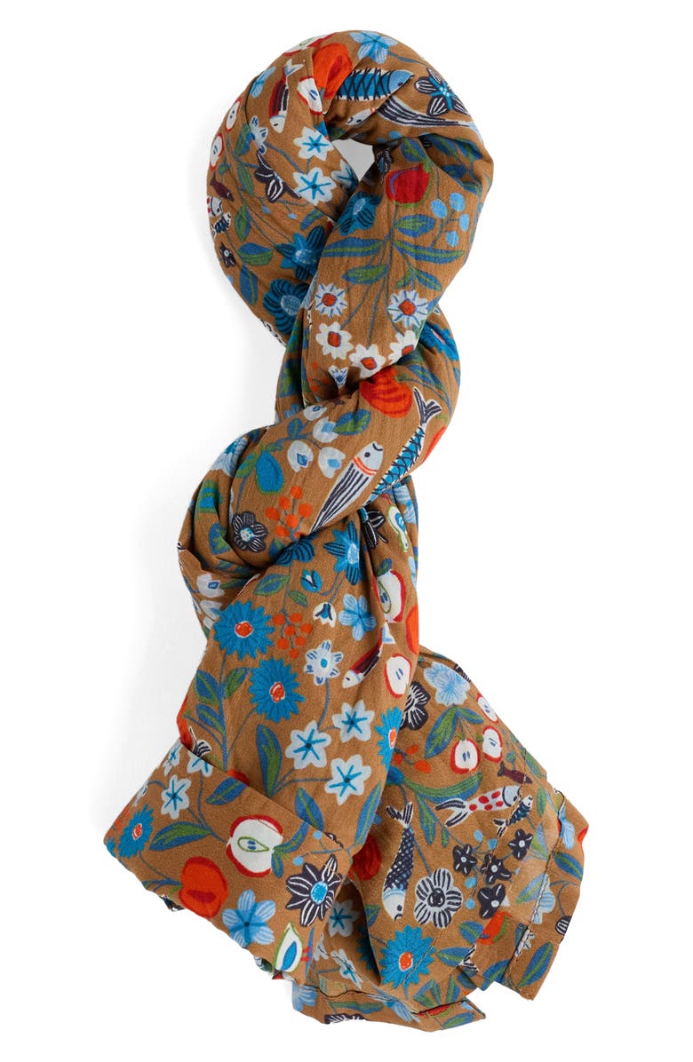 Seasalt Cornwall Larissa Floral Organic Cotton Button-Up Shirt, Alternate, color, Still Life Basket