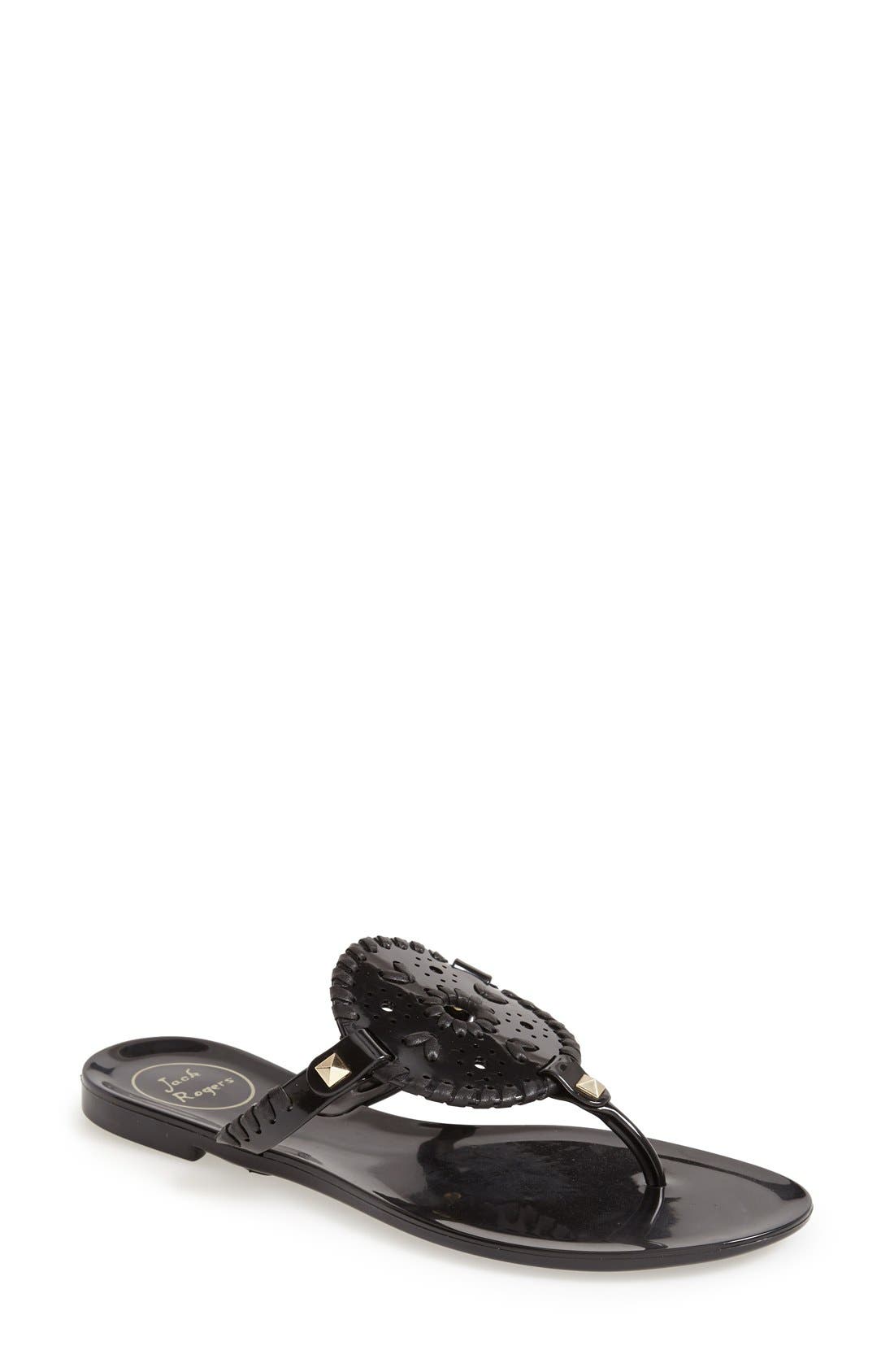 Georgica Jelly Flip Flop, Main, color, BLACK