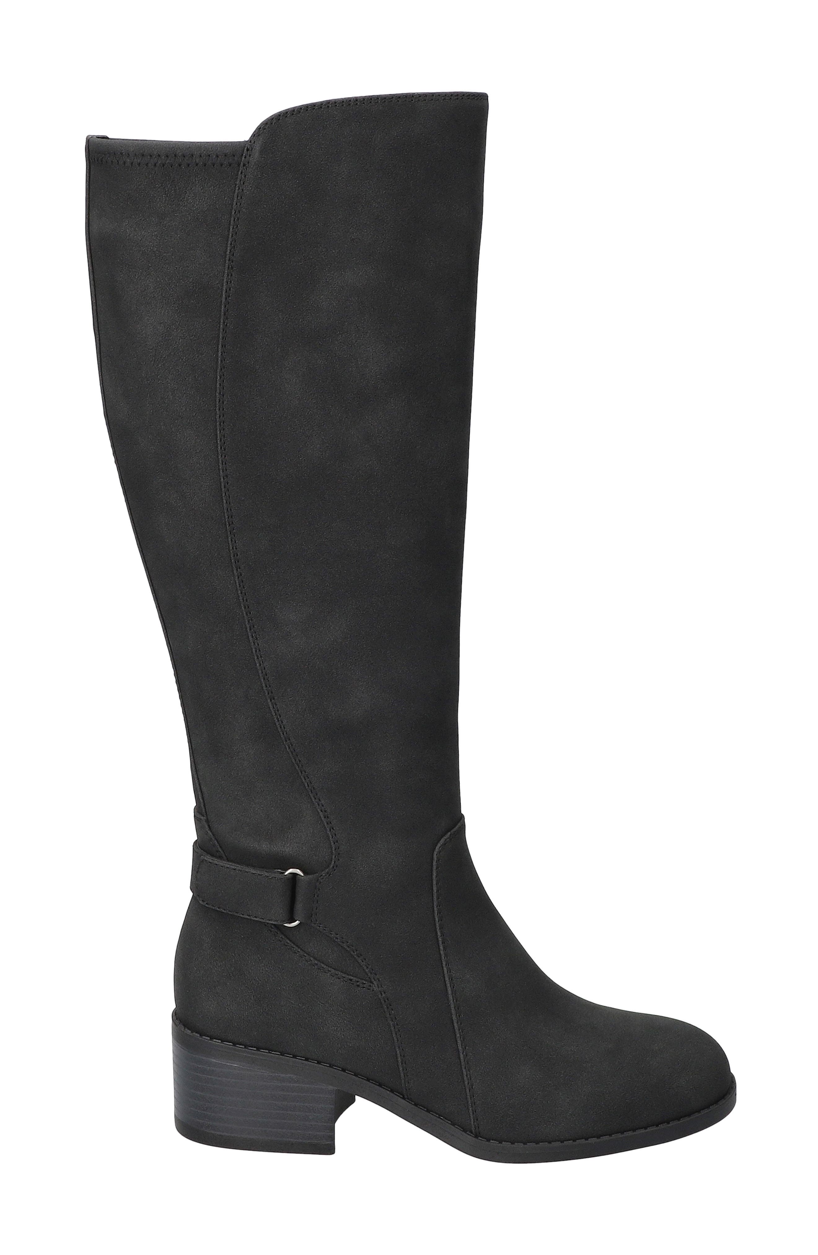 Hartley Faux Leather Knee High Boot, Alternate, color, BLACK LAME
