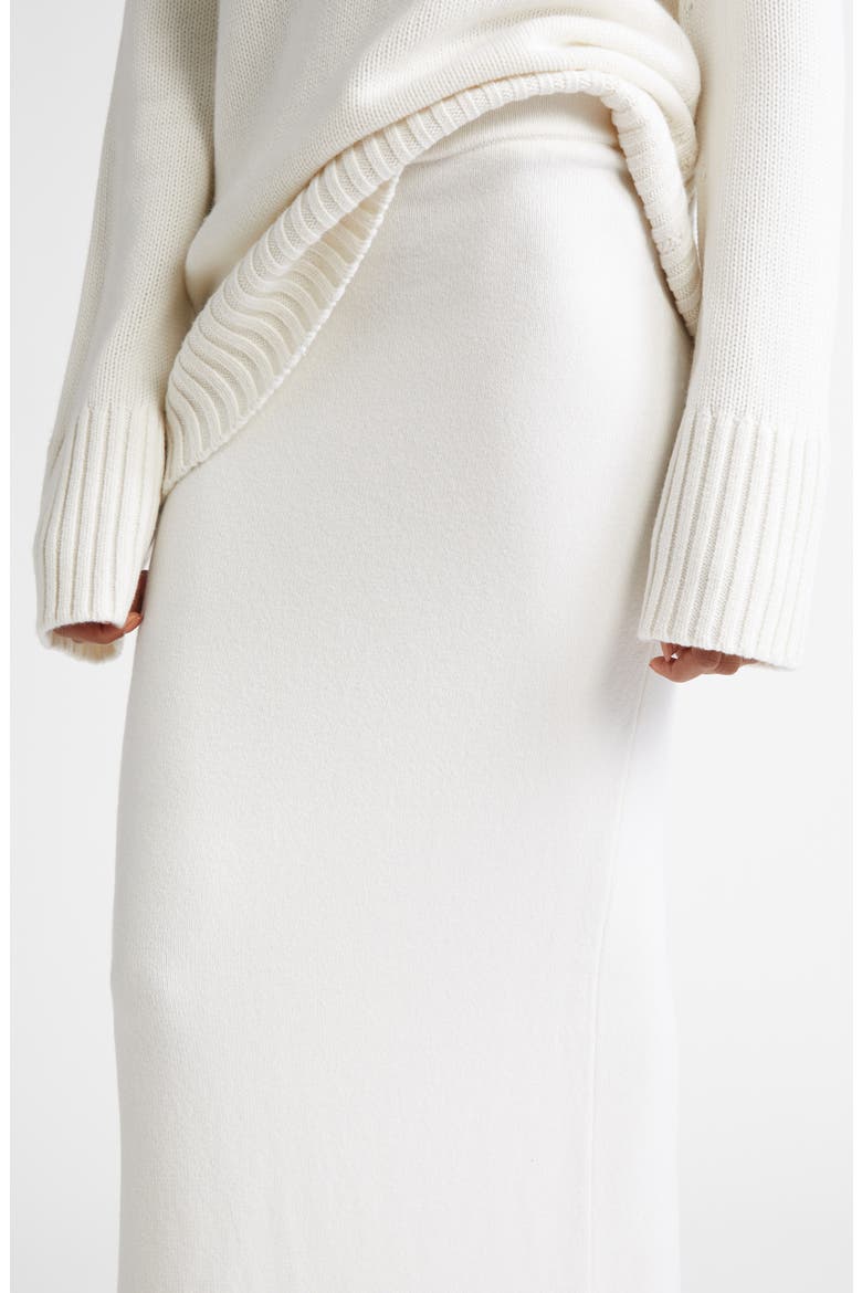 Back Slit Cashmere Blend Maxi Sweater Skirt, Alternate, color, OPTIC WHITE