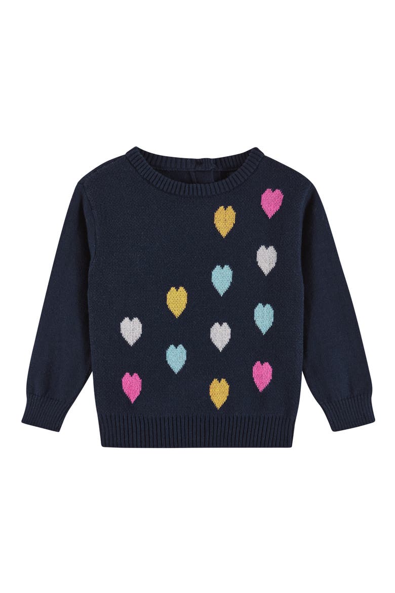 Heart Intarsia Sweater & Leggings Set, Alternate, color, NAVY/ PINK