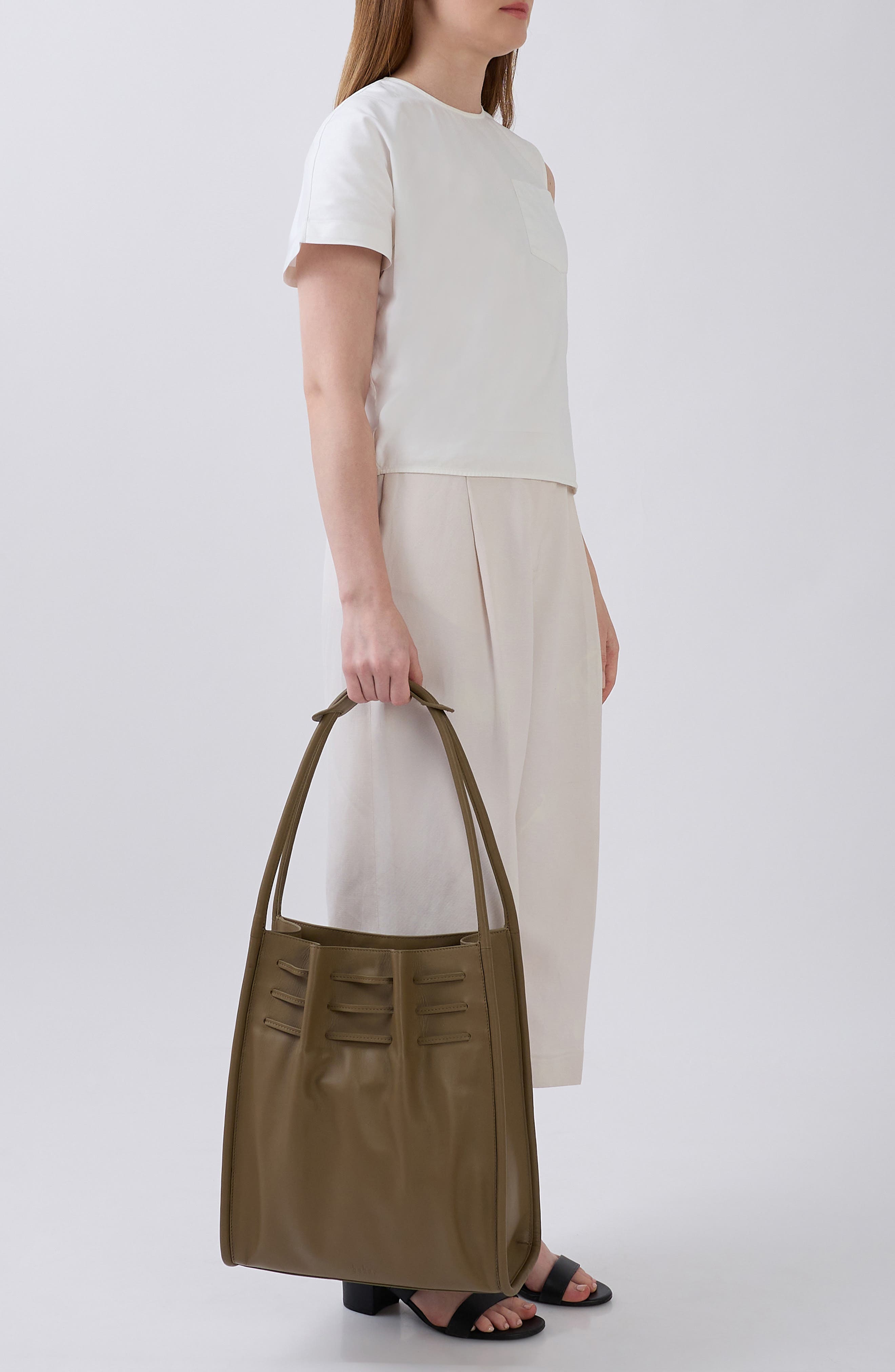 Tina Large Ruched Hobo Bag, Alternate, color, PALM