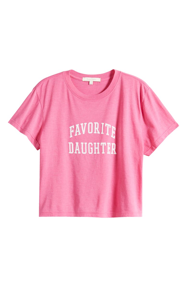 Favorite Daughter Collegiate Crop Graphic Tee, Alternate, color, Deep Rose