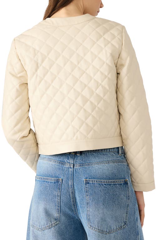 Steve Madden Quilted Faux Leather Jacket In Neutral