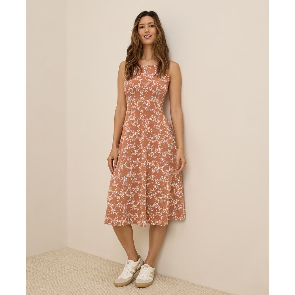 Pact Organic Cotton Fit & Flare Keyhole Back Dress