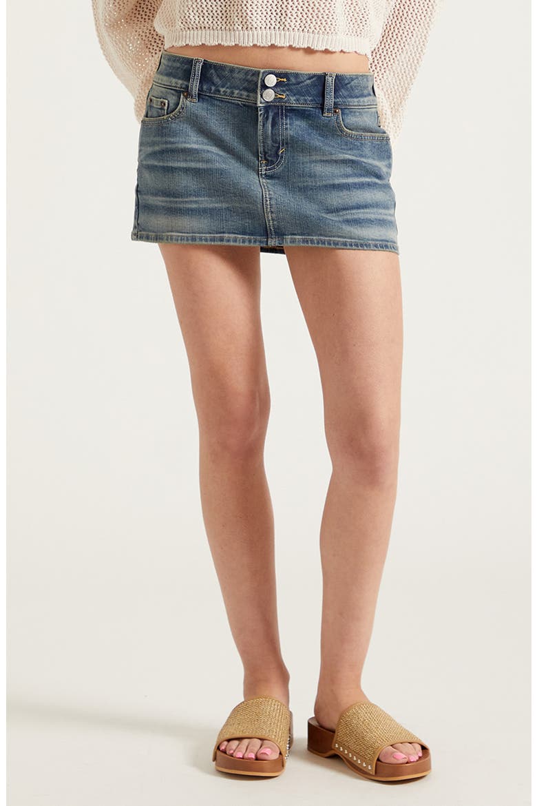 Piper Micro Miniskirt, Main, color, MEDIUM INDIGO