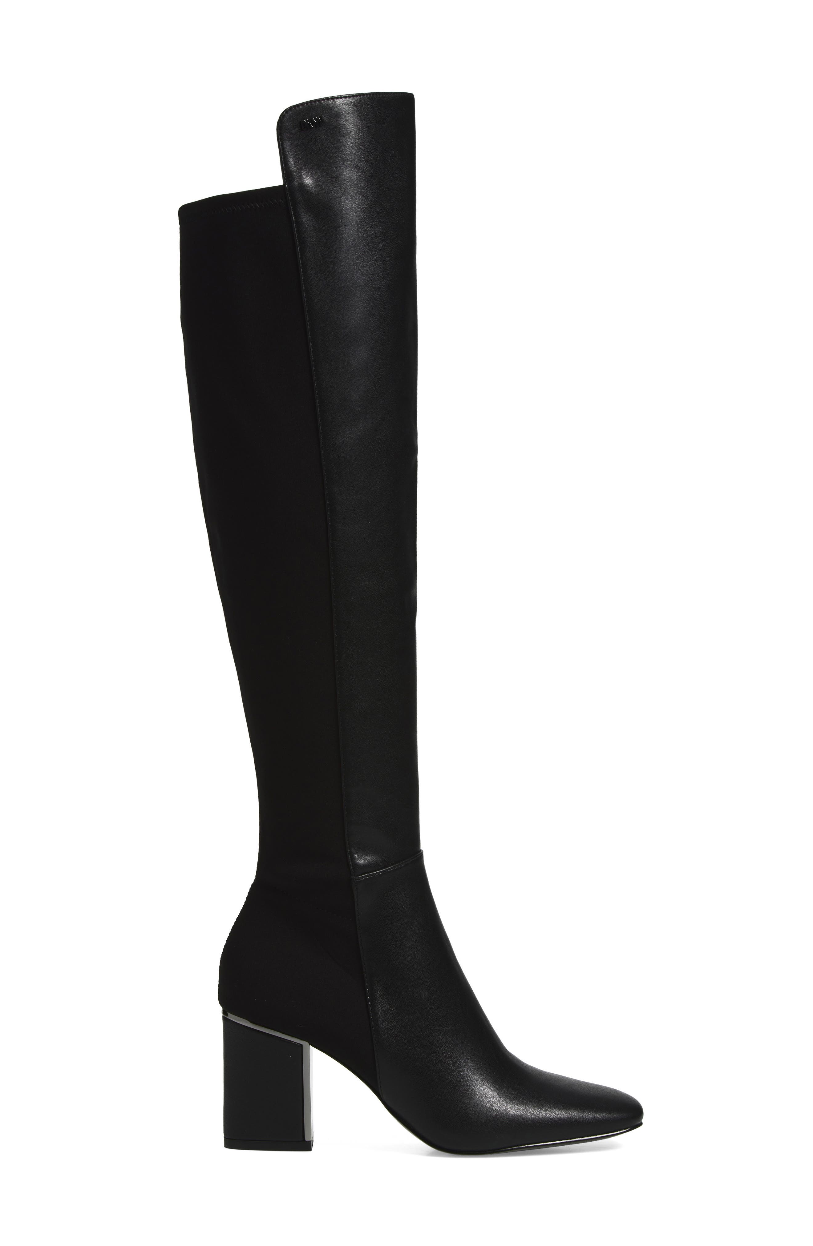 DKNY Cilli Knee High Boot, Alternate, color, Black