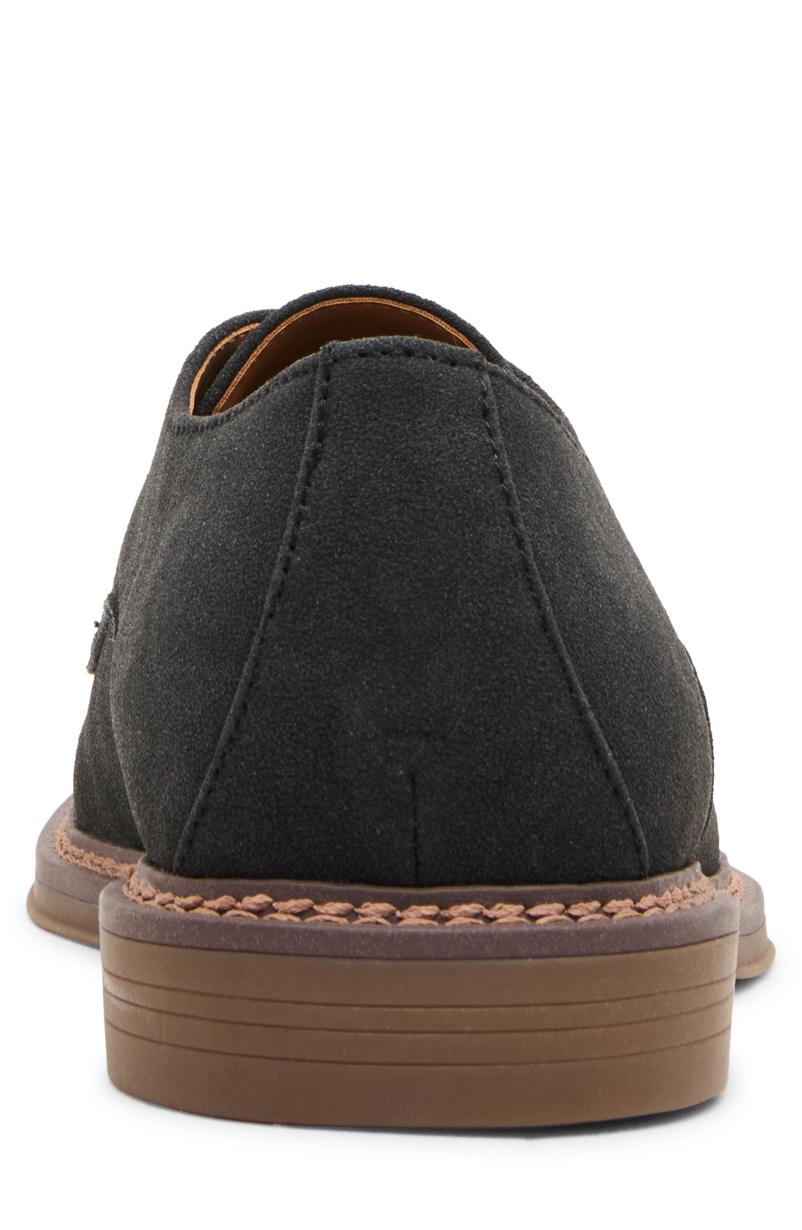 Mantiz Faux Suede Plain Toe Derby, Alternate, color, BLACK SUEDE PU
