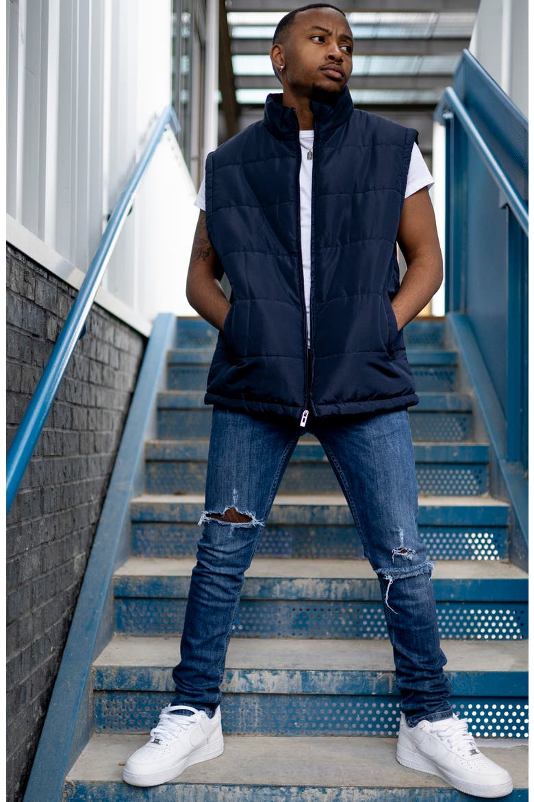 Brooklyn Quilted Vest, Alternate, color, NAVY