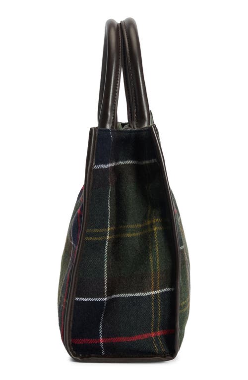 Barbour Barrhill Tartan Plaid Wool Blend Tote In Multi