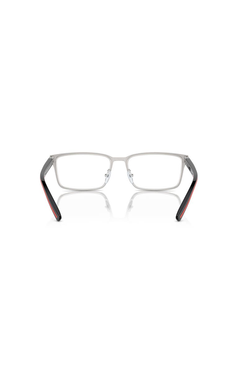 Scuderia Ferrari 56mm Rectangle optical glasses, Alternate, color, Silver