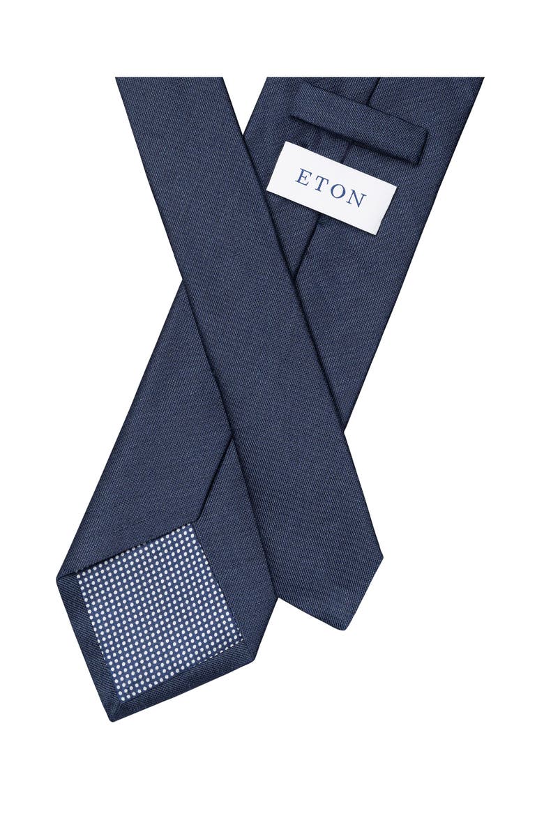 Eton Solid Silk & Linen Tie, Alternate, color,
