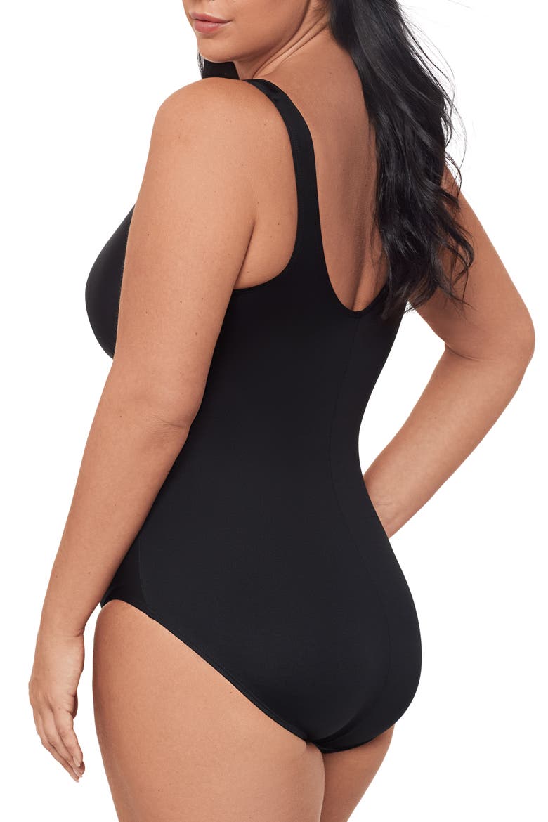 Escape One-Piece Swimsuit, Alternate, color, BLACK