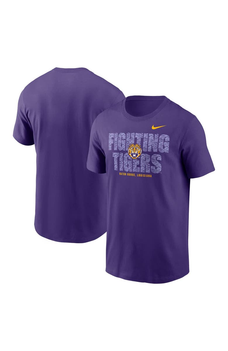 Nike Men's Nike Purple LSU Tigers Campus Local T-Shirt, Main, color,