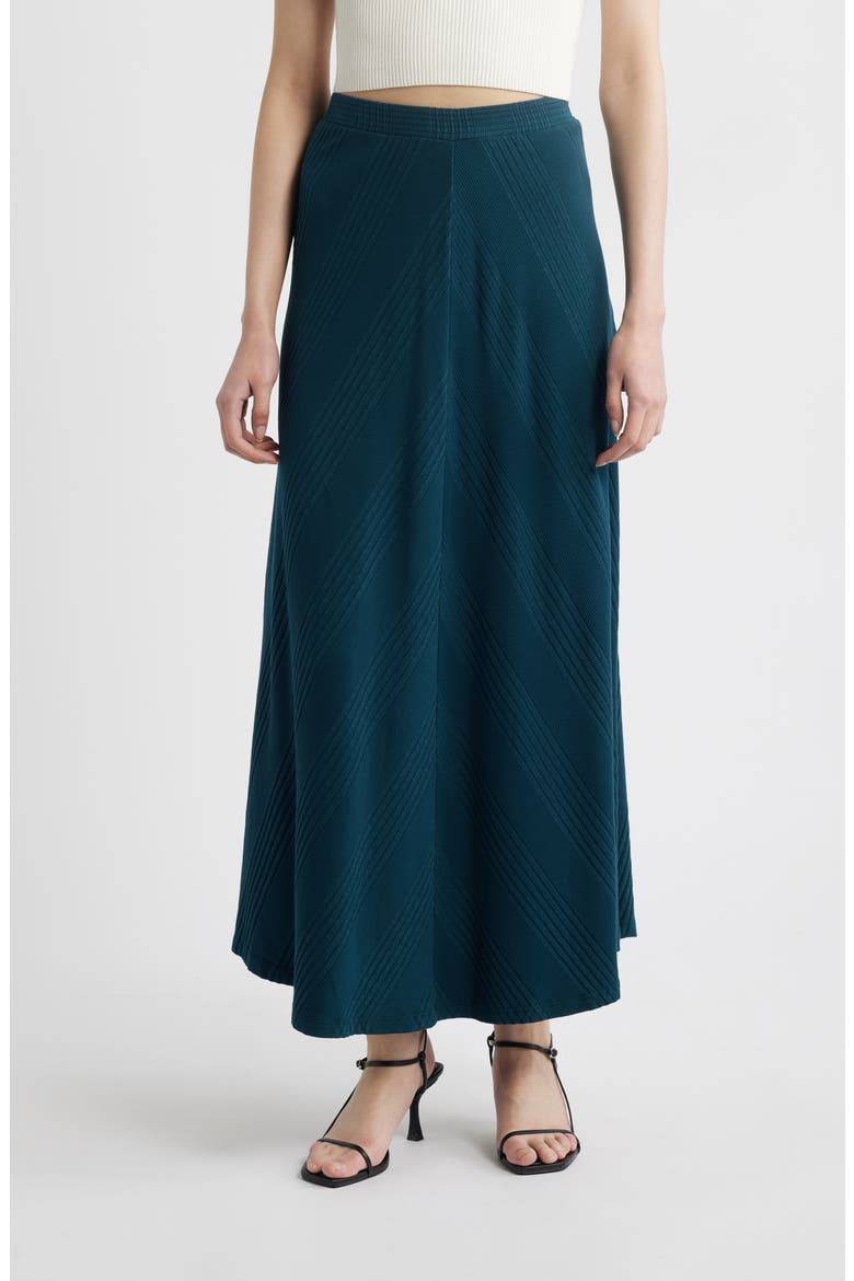 Hart Chevron Knit Midi Skirt, Main, color, TIDE