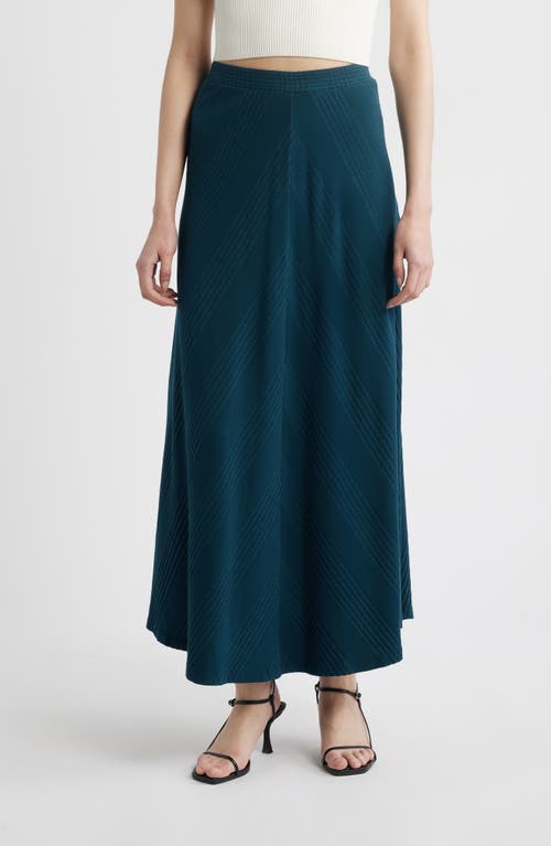 Wyeth Hart Chevron Knit Midi Skirt In Tide