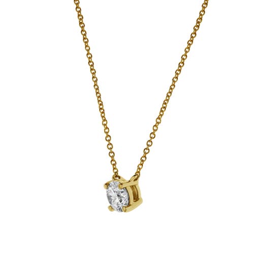 LUVMYJEWELRY LUVMYJEWELRY APOLLO 14K YELLOW GOLD ROUND LAB GROWN DIAMOND PENDANT