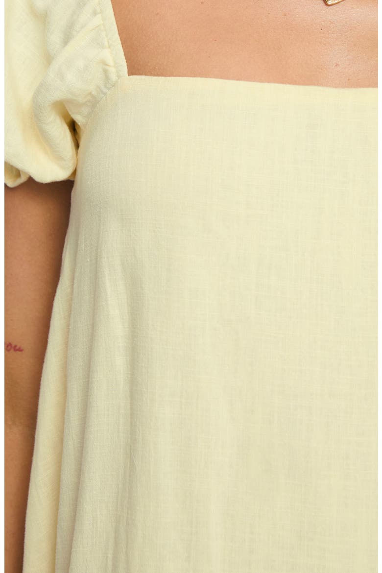 Beyond Linen Blend Minidress, Alternate, color, YELLOW