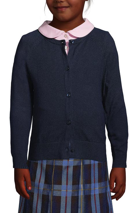 School Uniform Girls Cotton Modal Cardigan Sweater