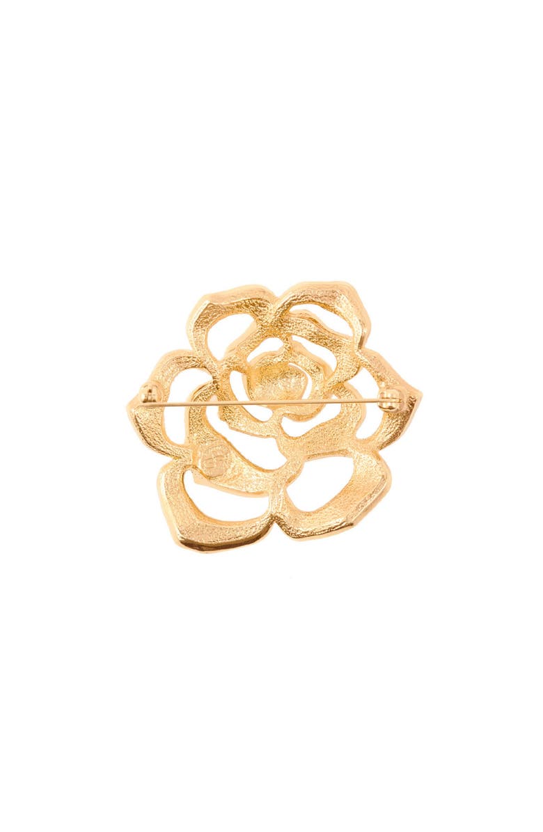 Susan Caplan 1990s Vintage Elizabeth Taylor Rose Brooch, Alternate, color, Rose