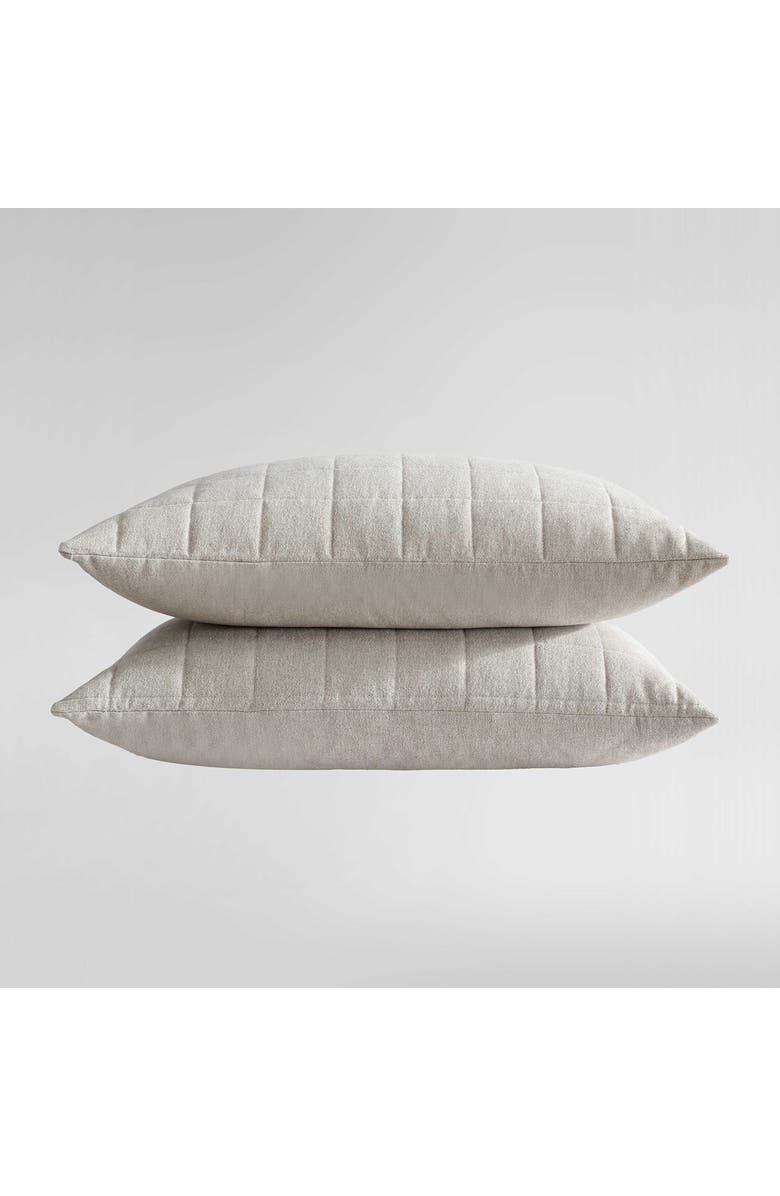 Calvin Klein Mélange Flannel Quilt, Alternate, color, Natural