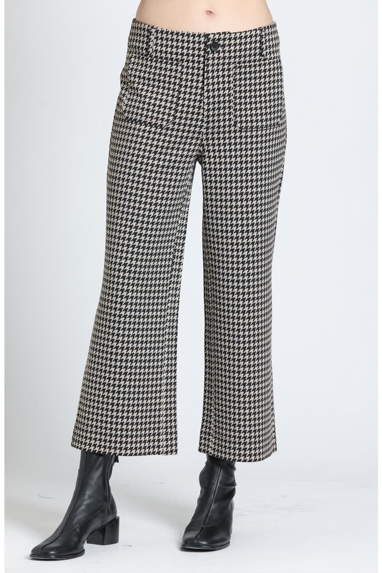 Wide Leg Cropped Patch Pocket Pants, Main, color, ALMOND BLACK
