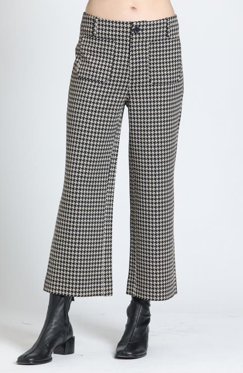 Wide Leg Cropped Patch Pocket Pants