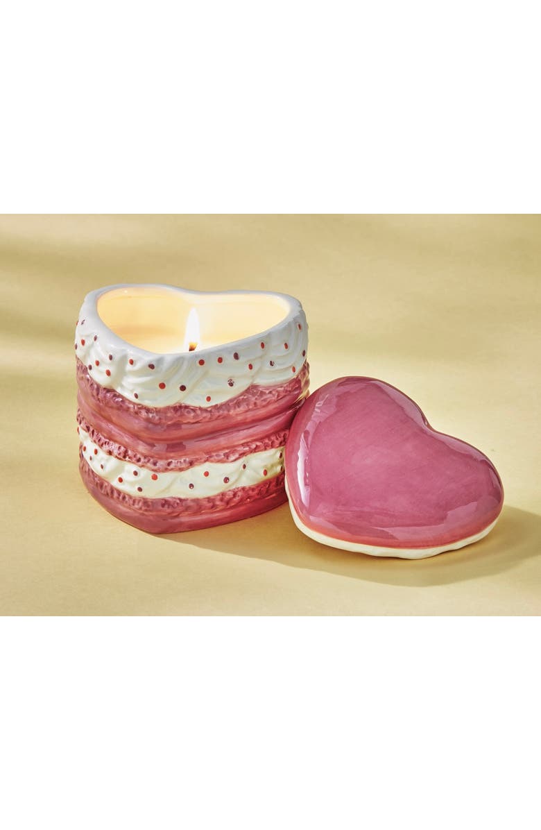 tag Heart Macaron Scented Candle Multi Ceramic 3.5x3.12x3.5 in, Alternate, color, Multicolored