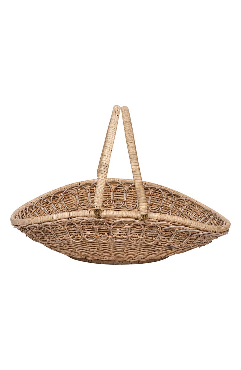 Juliska Provence Rattan Gathering Basket, Main, color, Whitewash