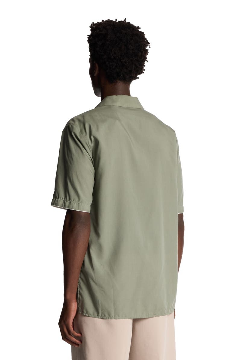 Lyle & Scott Contrast Cuff Shirt, Alternate, color, Clay Green/ White