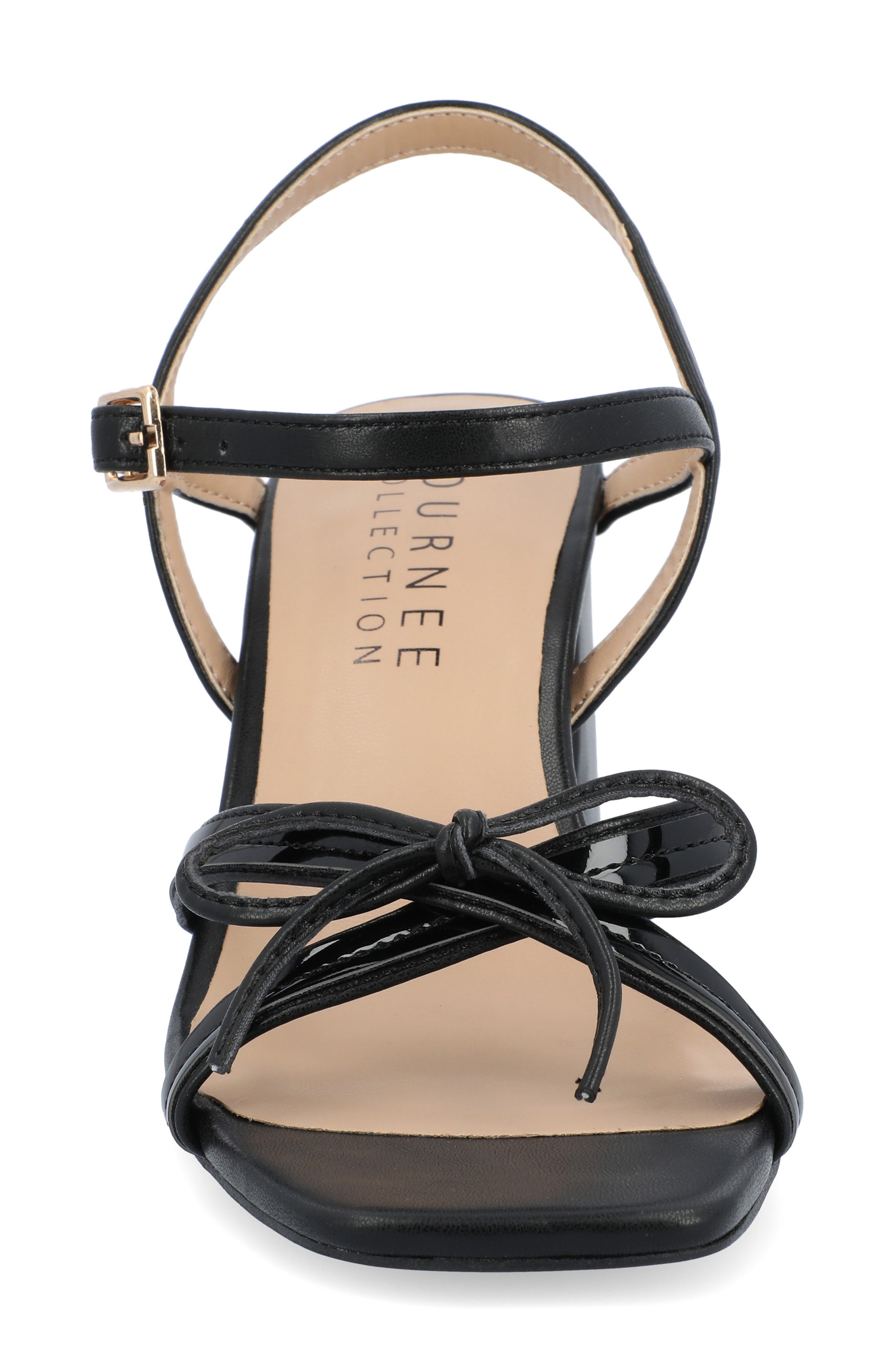 Journee Collection Issmia Block Heel Bow Sandal, Alternate, color, 