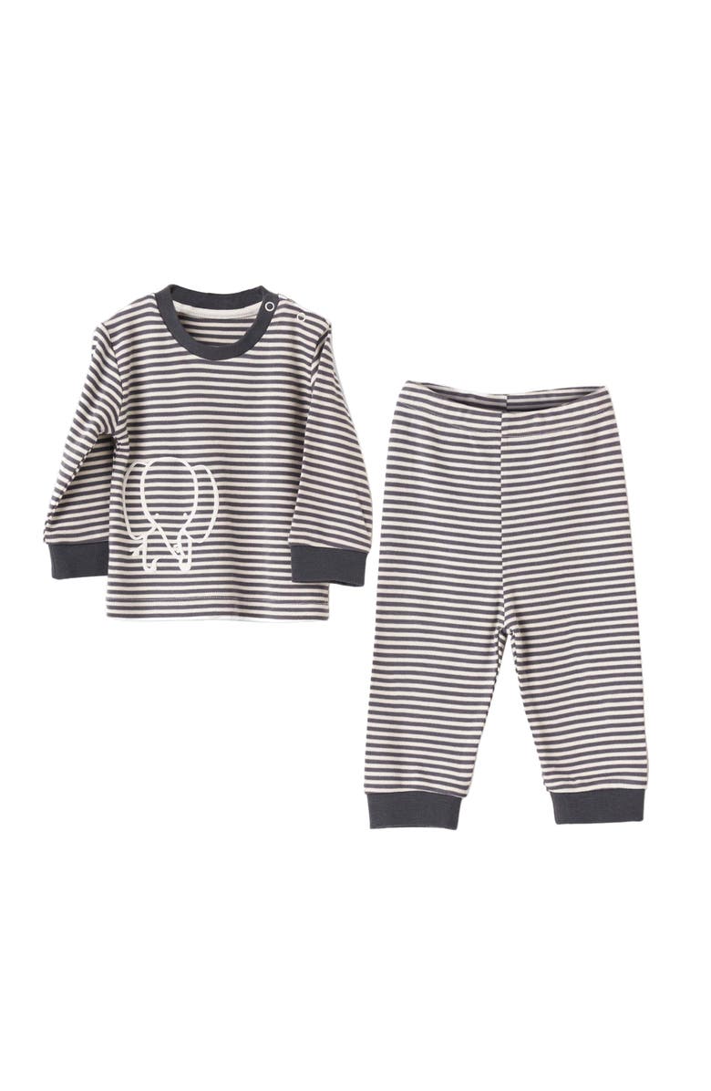 Andy Wawa Stripe PJ Set, Main, color, Grey