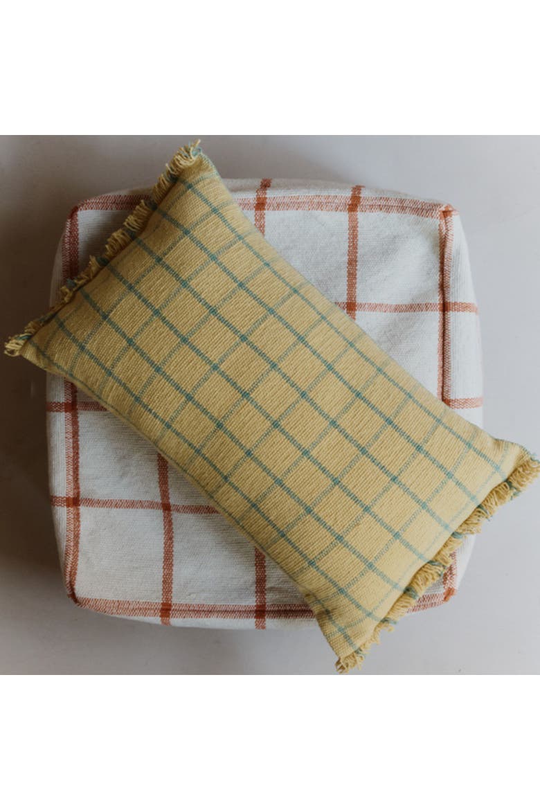 Cushion Geo Block, Alternate, color, Dark Honey, Landon Frost