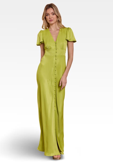 Chelsea Satin V-Neck Bridesmaid Dress