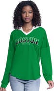 G-III 4HER BY CARL BANKS Women's G-III 4Her by Carl Banks Kelly Green Boston Celtics Bench Player Oversized Long Sleeve Hooded Top