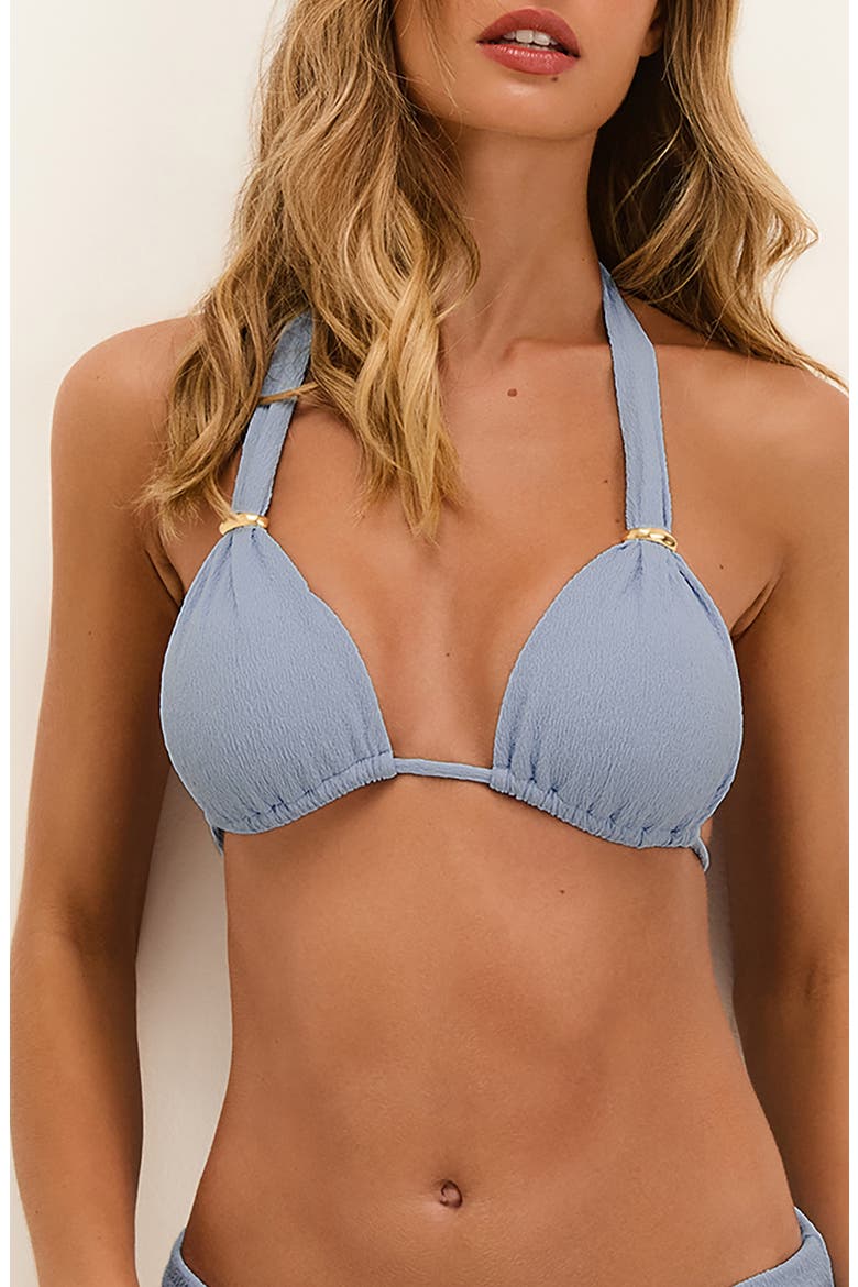 Firenze Bia Tube Halter Bikini Top, Main, color, BLUE