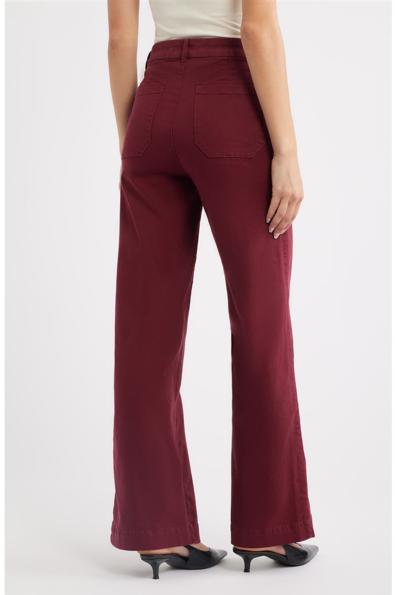 The Modernist High Waist Straight Leg Pants, Alternate, color, BURGUNDY